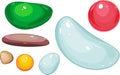 Set of semiprecious colorful gemstones