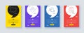 Set of Send box, Chat message and Flights application line icons. For design. Vector