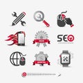 Set of seo icons Royalty Free Stock Photo