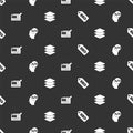 Set SEO optimization, Front end development, UI or UX design and Layers on seamless pattern. Vector Royalty Free Stock Photo
