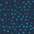 Set Server, Artificial intelligence robot, Neural network and Algorithm on seamless pattern. Vector Royalty Free Stock Photo