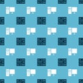 Set Server, Data, Web Hosting and Computer monitor on seamless pattern. Vector Royalty Free Stock Photo