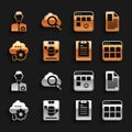 Set Server, Data, Web Hosting, File document, Browser files, report, Cloud technology data transfer, Loading window Royalty Free Stock Photo