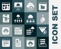 Set Server, Data, Web Hosting, Filter setting, export, Cloud technology data transfer, Computer network, Different files Royalty Free Stock Photo