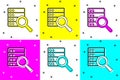 Set Server, Data, Web Hosting icon isolated on color background. Vector Royalty Free Stock Photo