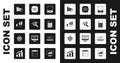 Set Server, Search data analysis, Pie chart infographic, Financial growth decrease, Calculator, Binary code, Data and Royalty Free Stock Photo