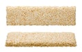 Set of sesame seed bars, kozinaki close-up on a white background. Isolated Royalty Free Stock Photo