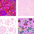 Set Set of colorful purple patterns