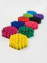 Set of several liners and colorful markers. Top view of colorful Royalty Free Stock Photo