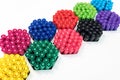 Set of several liners and colorful markers. Top view of colorful Royalty Free Stock Photo