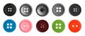 Set of sewing buttons on background, banner design Royalty Free Stock Photo