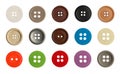 Set of sewing buttons on background, banner design Royalty Free Stock Photo