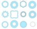 Set of Sewing Frames - Vector Ruffs, Flounces and Folds Royalty Free Stock Photo
