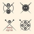 Set of sewing logotypes