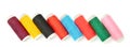 Set of sewing thread isolated on a white background. Wide photo Royalty Free Stock Photo