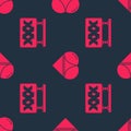 Set Sex shop and Woman panties on seamless pattern. Vector