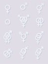 Set of sexuality icons