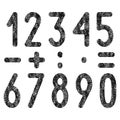 Set of shabby numbers and mathematical symbols
