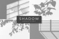 Set of shadow overlay effects. Vector shadow and light overlay effect, natural lighting scene Royalty Free Stock Photo