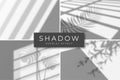 Set of shadow overlay effects. Vector shadow and light overlay effect, natural lighting scene Royalty Free Stock Photo