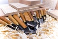 Woodcarving cutters Royalty Free Stock Photo