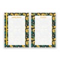 Set of sheet of paper in a4 format with weekly planner and list for notes templates decorated. Printable pages for diary