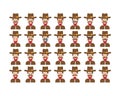 Set of sheriff emoticon vector isolated on white background. Royalty Free Stock Photo