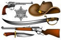 Set of sheriffs weapons