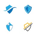 Set Shield  icon Vector Illustration design Logo Royalty Free Stock Photo