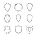 Set of shields icons Royalty Free Stock Photo