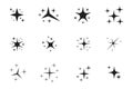 Set of shine icons, Clean star icons.