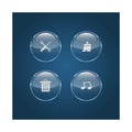 Set of shiny glass web buttons vector image Royalty Free Stock Photo