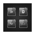 Set of shiny glass web buttons vector image Royalty Free Stock Photo