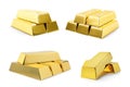Set of shiny gold bars on background Royalty Free Stock Photo