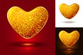 Set of shiny icons hearts