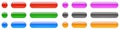 Set shiny multicolored buttons with reflections Royalty Free Stock Photo