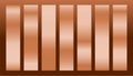 set of shiny rose gold gradient palette element design Royalty Free Stock Photo