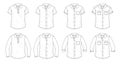 Set of Shirts Button up Blouses Royalty Free Stock Photo