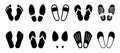Set shoeprints, barefoot, flutter - for stock Royalty Free Stock Photo
