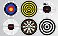 Set of target, shooting range, dart board. Royalty Free Stock Photo