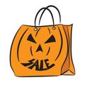 Set of shopping bags with the Halloween pattern Royalty Free Stock Photo