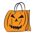 Set of shopping bags with the Halloween pattern Royalty Free Stock Photo