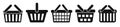 Set shopping basket icons, buy symbol. Shop handbag icon Ã¢â¬â vector Royalty Free Stock Photo