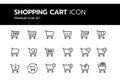 Set of shopping cart icons. Collection of web icons for online store