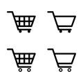 Set of shopping cart sale icon, market story shop vector illustration symbol isolated on white background Royalty Free Stock Photo