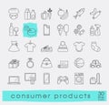 Set of shopping icons. Royalty Free Stock Photo