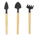 Set of Shovels and rake. Royalty Free Stock Photo