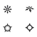 Set Shuriken icon illustration vector flat design