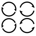 Set sign reload refresh icon, spinning arrows in a circle, vector symbol sync, renewable crypto currency, renew vector_02