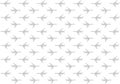 Set silhouette of a gray plane moving right to left a lot of design travel on a white background